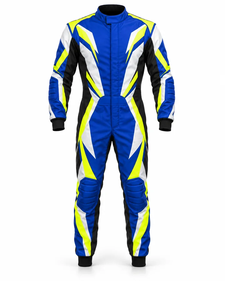 Custom kart suit, front view