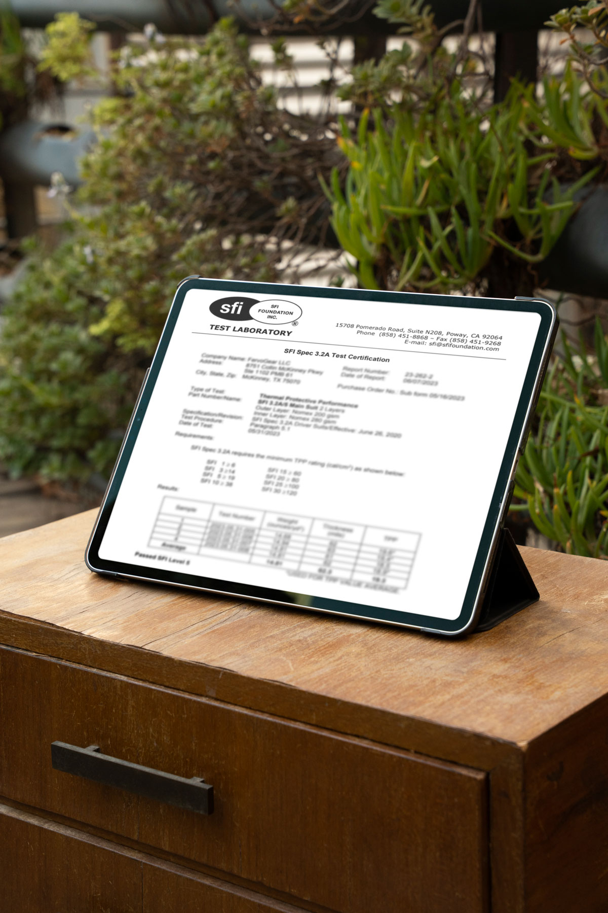 SFI 3.2A certification — FervoGear