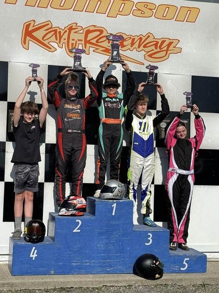 Kart racer in a breathable custom karting suit