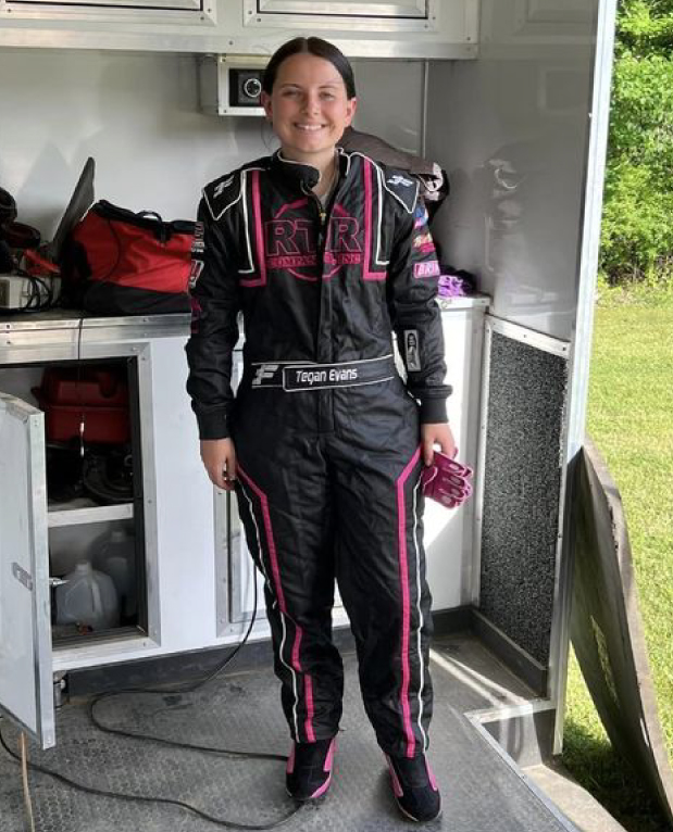Driver wearing a FervoGear custom race suit